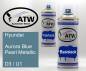 Preview: Hyundai, Aurora Blue Pearl Metallic, D3 / U1: 400ml Sprühdose + 400ml Klarlack - Set, von ATW Autoteile West.